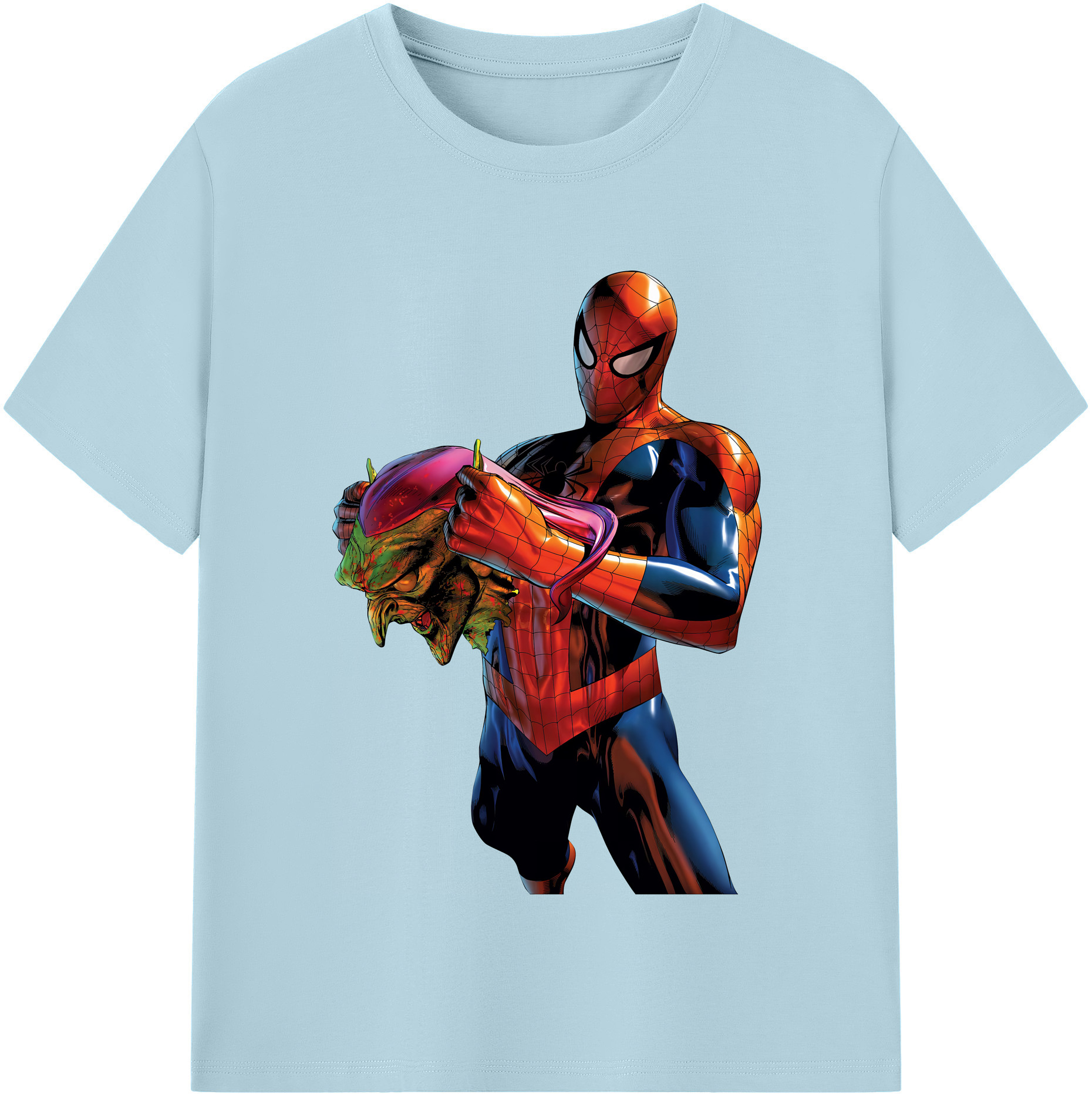 （画像用） Spider Man スパイダーマン 綿100％半袖Tシャツ（フロントプリント）